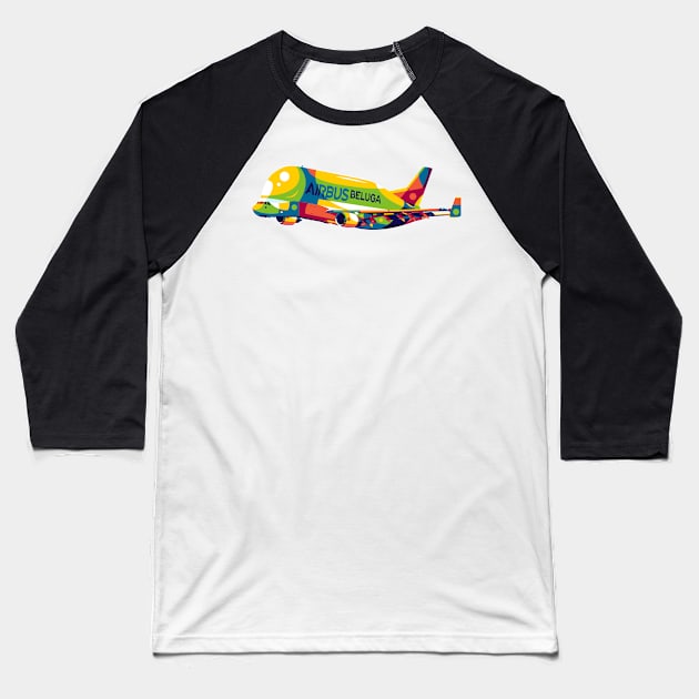 Airbus Beluga Baseball T-Shirt by wpaprint